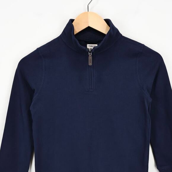 NWT J.Crew Crewcuts Boys' Sueded Half Zip Popover Sweatshirt Navy Blue S (6-7) - Picture 3 of 9